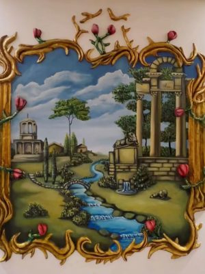 Medieval painting  Oil on the wall, 2024